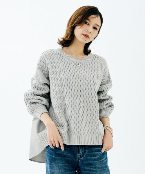 UNTITLED / アンタイトル ニット・セーター | 【TORRAZZO DONNA】ドッキングニットトップス | 詳細7