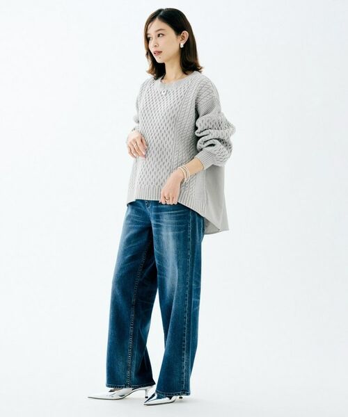 UNTITLED / アンタイトル ニット・セーター | 【TORRAZZO DONNA】ドッキングニットトップス | 詳細8