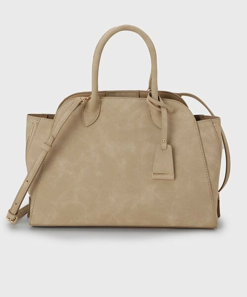 UNTITLED / アンタイトル トートバッグ | スエード調ZIPトート（ライトベージュ(051)）