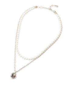 UNTITLED / アンタイトル ネックレス・ペンダント・チョーカー | 【Made In Japan】ガラスパールレイヤードネックレス