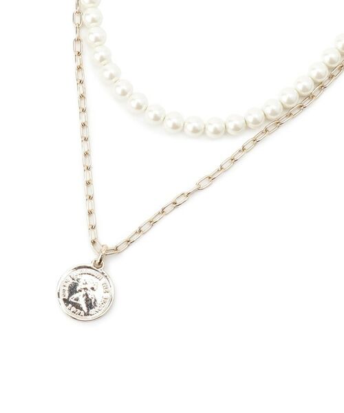 UNTITLED / アンタイトル ネックレス・ペンダント・チョーカー | 【Made In Japan】ガラスパールレイヤードネックレス | 詳細2