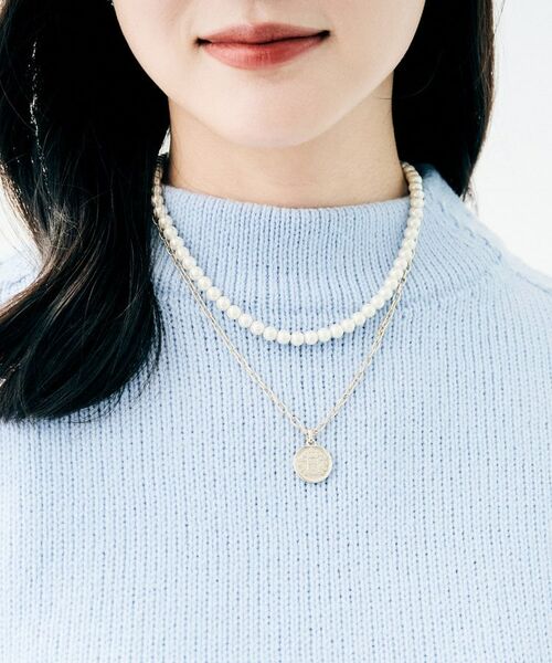 UNTITLED / アンタイトル ネックレス・ペンダント・チョーカー | 【Made In Japan】ガラスパールレイヤードネックレス | 詳細7