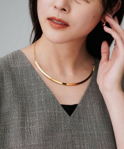 UNTITLED / アンタイトル ネックレス・ペンダント・チョーカー | 【追加/ステンレス】カーヴィプレートショートネックレス | 詳細4
