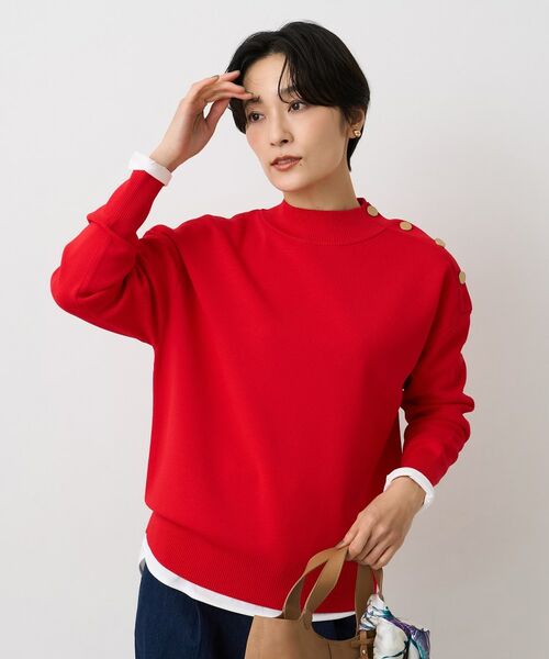 UNTITLED / アンタイトル ニット・セーター | ミラノリブプルオーバー（レッド(062)）