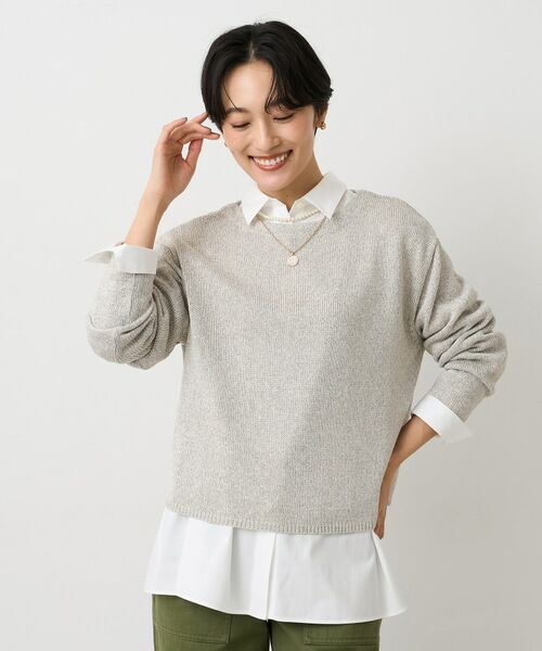 UNTITLED / アンタイトル ニット・セーター | ファンシーヤーンニット（ライトグレー(011)）