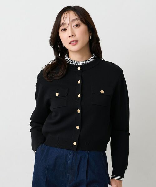 UNTITLED / アンタイトル カーディガン・ボレロ | ミラノリブカーディガン（ブラック(019)）