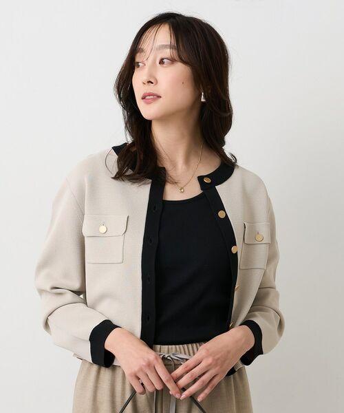 UNTITLED / アンタイトル カーディガン・ボレロ | ミラノリブカーディガン（ライトベージュ(551)）
