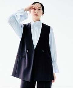 UNTITLED / アンタイトル ベスト | バックラッフルジレ