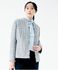 UNTITLED / アンタイトル ノーカラージャケット | ファンシーツイード ジャケット