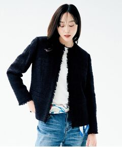 UNTITLED / アンタイトル ノーカラージャケット | ファンシーツイード ジャケット