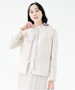 UNTITLED / アンタイトル ノーカラージャケット | ファンシーツイード ジャケット