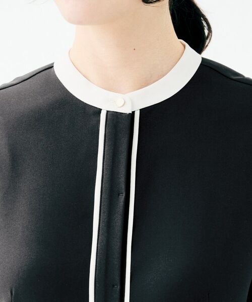 UNTITLED / アンタイトル ロング・マキシ丈ワンピース | 【洗える/前開き/フォーマル】バイカラー ワンピース | 詳細16