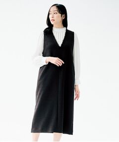 UNTITLED / アンタイトル ミニ丈・ひざ丈ワンピース | ツイード ジャンパースカート