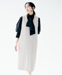 UNTITLED / アンタイトル ミニ丈・ひざ丈ワンピース | ツイード ジャンパースカート