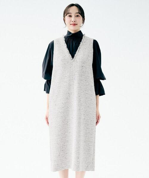 UNTITLED / アンタイトル ミニ丈・ひざ丈ワンピース | ツイード ジャンパースカート | 詳細10