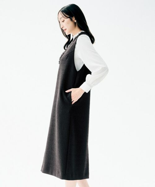 UNTITLED / アンタイトル ミニ丈・ひざ丈ワンピース | ツイード ジャンパースカート | 詳細2