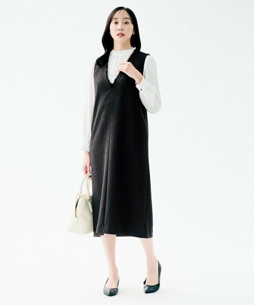 UNTITLED / アンタイトル ミニ丈・ひざ丈ワンピース | ツイード ジャンパースカート | 詳細3