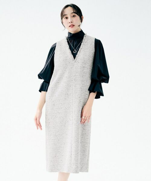 UNTITLED / アンタイトル ミニ丈・ひざ丈ワンピース | ツイード ジャンパースカート | 詳細6