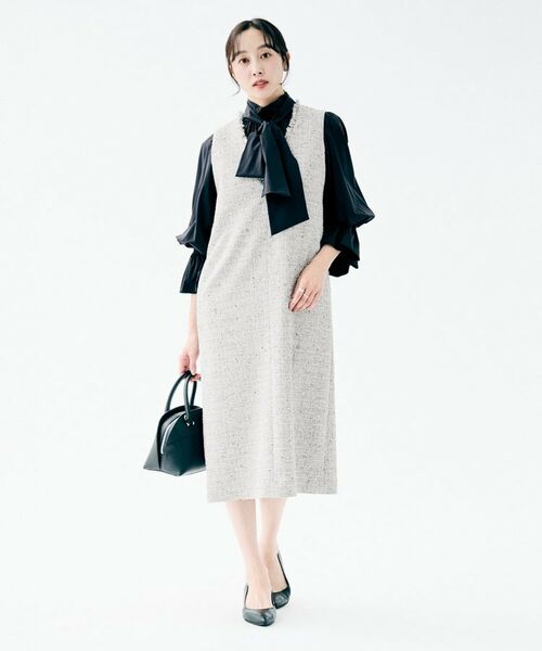 UNTITLED / アンタイトル ミニ丈・ひざ丈ワンピース | ツイード ジャンパースカート | 詳細8