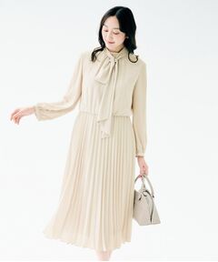 UNTITLED / アンタイトル ロング・マキシ丈ワンピース | ボウタイ プリーツワンピース