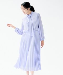 UNTITLED / アンタイトル ロング・マキシ丈ワンピース | ボウタイ プリーツワンピース