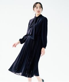 UNTITLED / アンタイトル ロング・マキシ丈ワンピース | ボウタイ プリーツワンピース