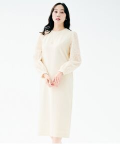 UNTITLED / アンタイトル ミニ丈・ひざ丈ワンピース | カットジャカードスリーブ ワンピース
