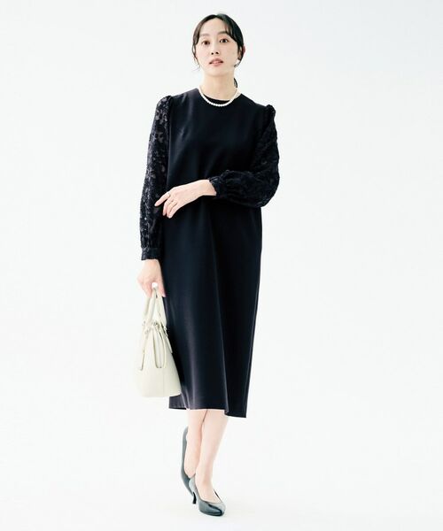 UNTITLED / アンタイトル ミニ丈・ひざ丈ワンピース | カットジャカードスリーブ ワンピース | 詳細7