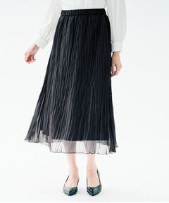 UNTITLED / アンタイトル ロング・マキシ丈スカート | シャイニープリーツスカート