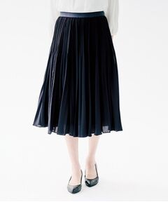 UNTITLED / アンタイトル スカート | デシン プリーツスカート