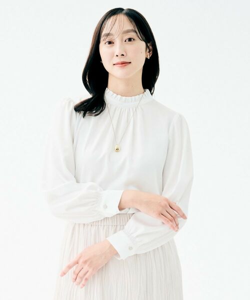 UNTITLED / アンタイトル シャツ・ブラウス | ハイネックフリル ブラウス(オフホワイト(003))