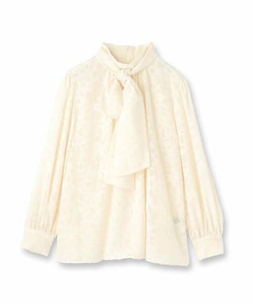 UNTITLED / アンタイトル シャツ・ブラウス | カットジャカード ボウタイブラウス | 詳細1