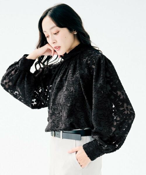 UNTITLED / アンタイトル シャツ・ブラウス | カットジャカード ボウタイブラウス | 詳細10