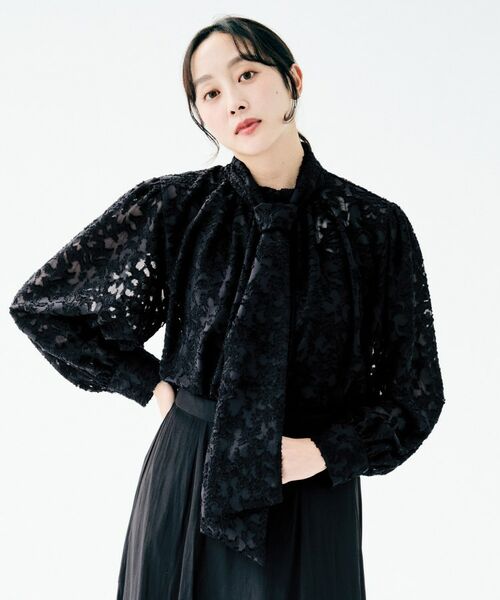 UNTITLED / アンタイトル シャツ・ブラウス | カットジャカード ボウタイブラウス | 詳細12