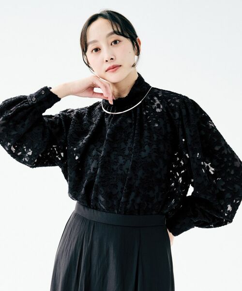 UNTITLED / アンタイトル シャツ・ブラウス | カットジャカード ボウタイブラウス | 詳細14