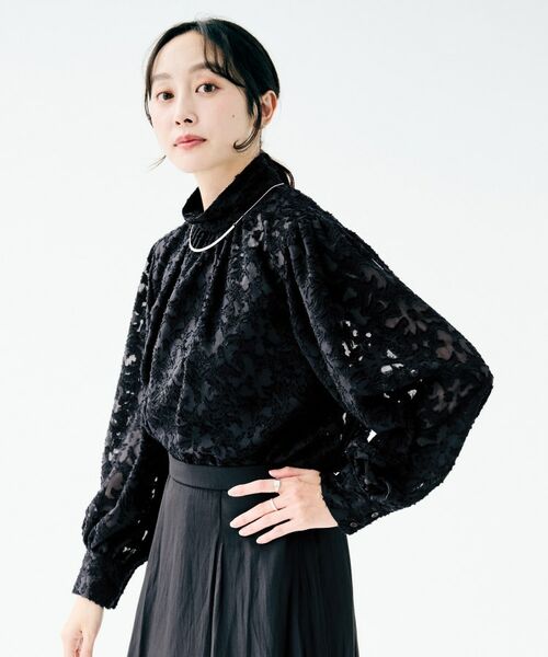 UNTITLED / アンタイトル シャツ・ブラウス | カットジャカード ボウタイブラウス | 詳細15