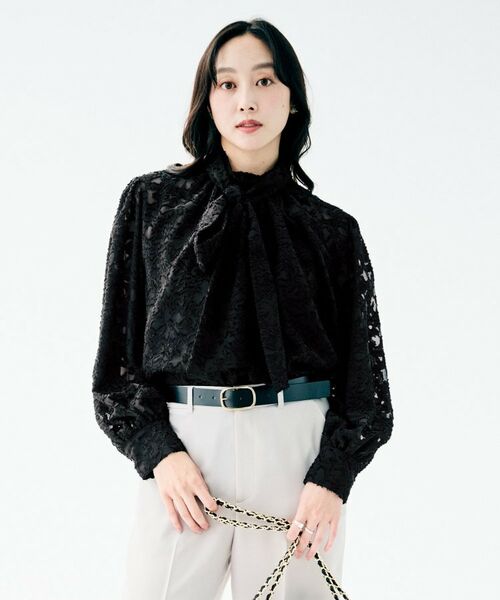 UNTITLED / アンタイトル シャツ・ブラウス | カットジャカード ボウタイブラウス | 詳細7