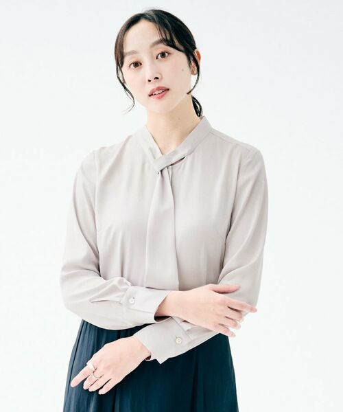 UNTITLED / アンタイトル シャツ・ブラウス | ボウタイブラウス(ライトグレー(011))