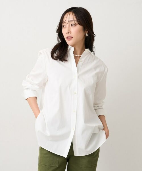 UNTITLED / アンタイトル シャツ・ブラウス | コットンブロードAラインシャツ（オフホワイト(003)）