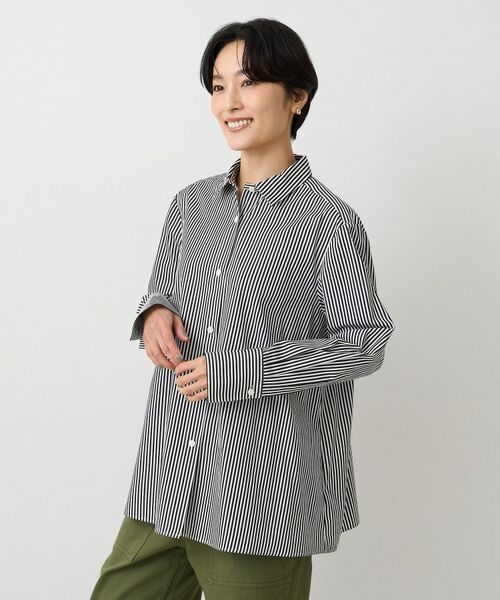 UNTITLED / アンタイトル シャツ・ブラウス | コットンブロードAラインシャツ（ブラック(319)）