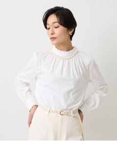 UNTITLED / アンタイトル シャツ・ブラウス | シャーリングフリルネックブラウス