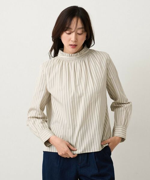 UNTITLED / アンタイトル シャツ・ブラウス | シャーリングフリルネックブラウス | 詳細10