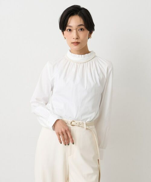UNTITLED / アンタイトル シャツ・ブラウス | シャーリングフリルネックブラウス | 詳細2