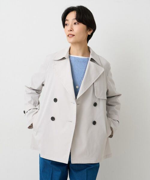 UNTITLED / アンタイトル トレンチコート | タスランショートトレンチコート（ライトグレー(610)）