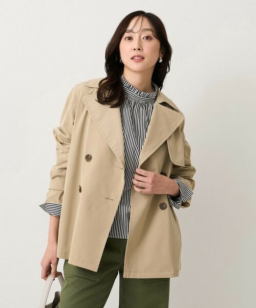 UNTITLED / アンタイトル トレンチコート | タスランショートトレンチコート（ベージュ(652)）