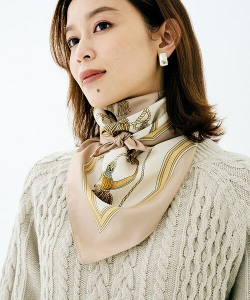 UNTITLED / アンタイトル バンダナ・スカーフ | リバータッセルプリントスカーフ | 詳細3