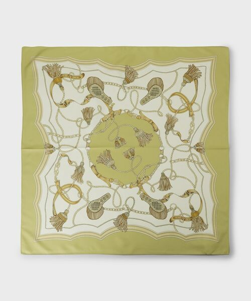 UNTITLED / アンタイトル バンダナ・スカーフ | リバータッセルプリントスカーフ（イエロー(531)）