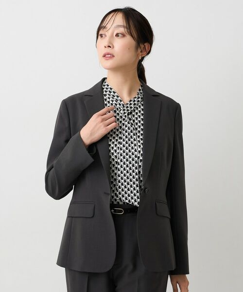 UNTITLED / アンタイトル テーラードジャケット | エアリーテーラードジャケット（チャコールグレー(014)）