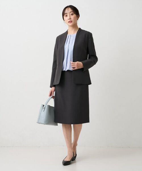 UNTITLED / アンタイトル ノーカラージャケット | エアリーノーカラージャケット | 詳細3