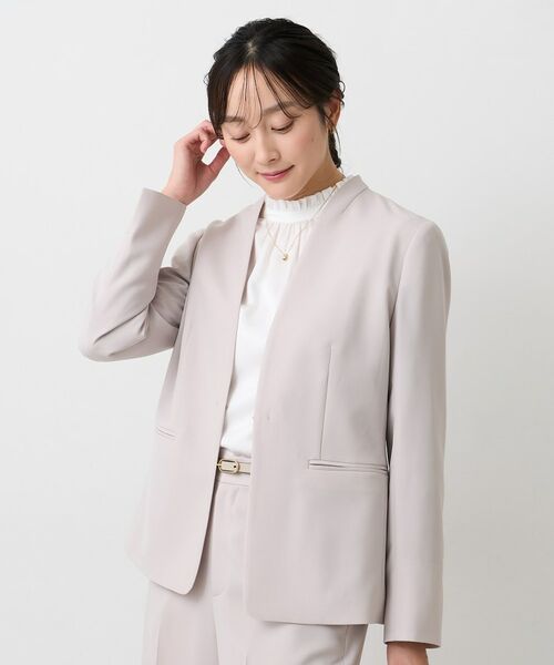 UNTITLED / アンタイトル ノーカラージャケット | エアリーノーカラージャケット | 詳細7